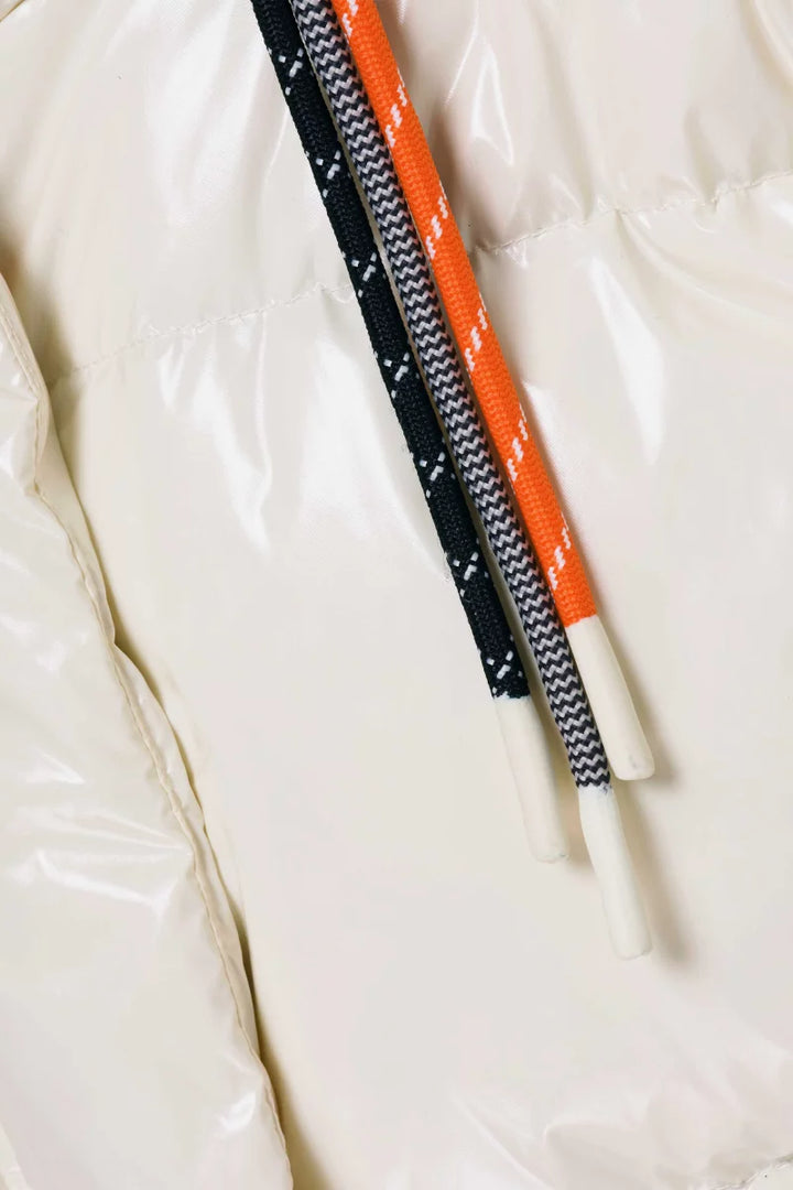 GERTRUDE - Doudoune Lilibright courte glossy Blanc Crème