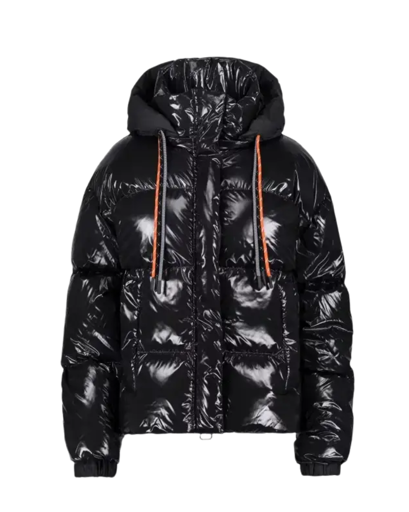 GERTRUDE - Doudoune Lilibright courte glossy Noir