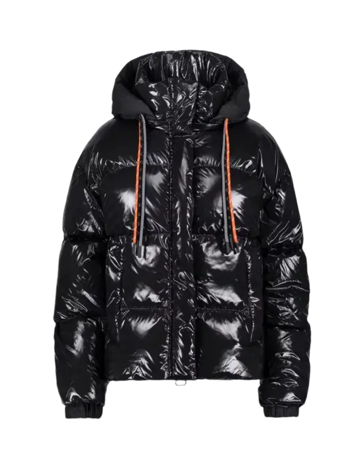 GERTRUDE - Doudoune Lilibright courte glossy Noir