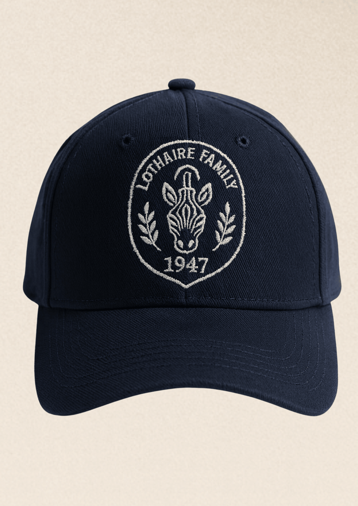 LOTHAIRE - Casquettes - lof patch marine broderie blanche - Lothaire
