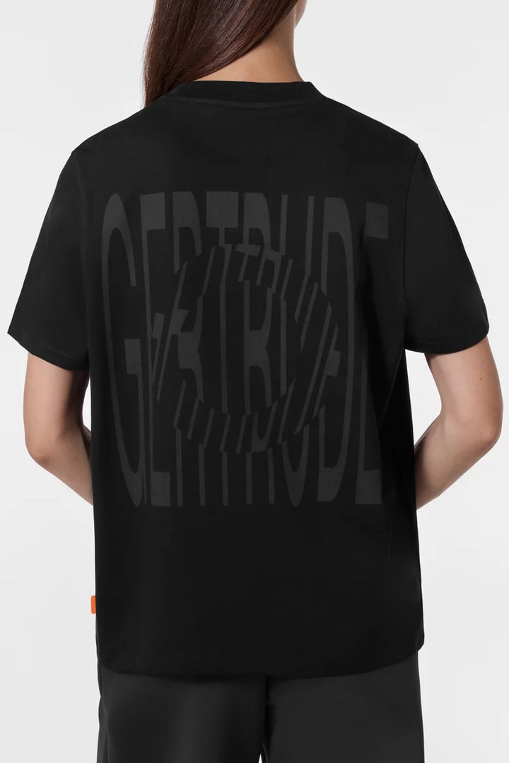 GERTRUDE - T-shirt Louisecircle coupe droite Noir