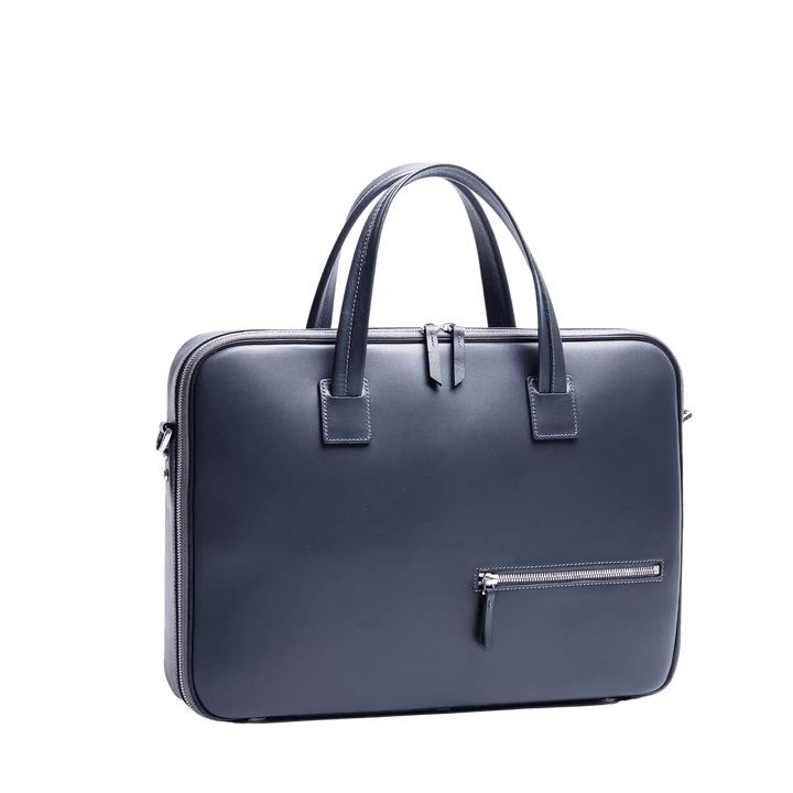 Lundi Paris - ALESSANDRO, Marine | Porte - documents lundi en cuir lisse - Lothaire