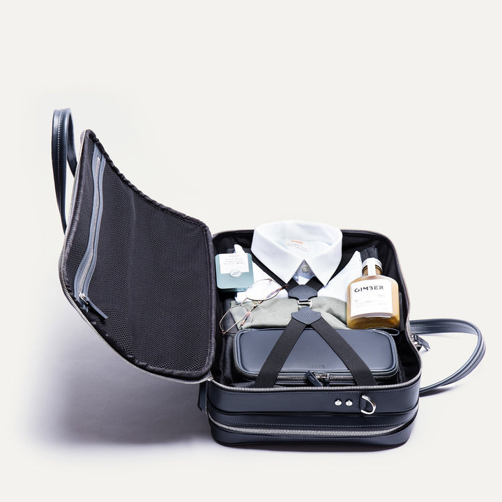 Lundi Paris - BELLECOURT - Marine | Sac ordinateur 36 heures lundi en cuir lisse - Lothaire