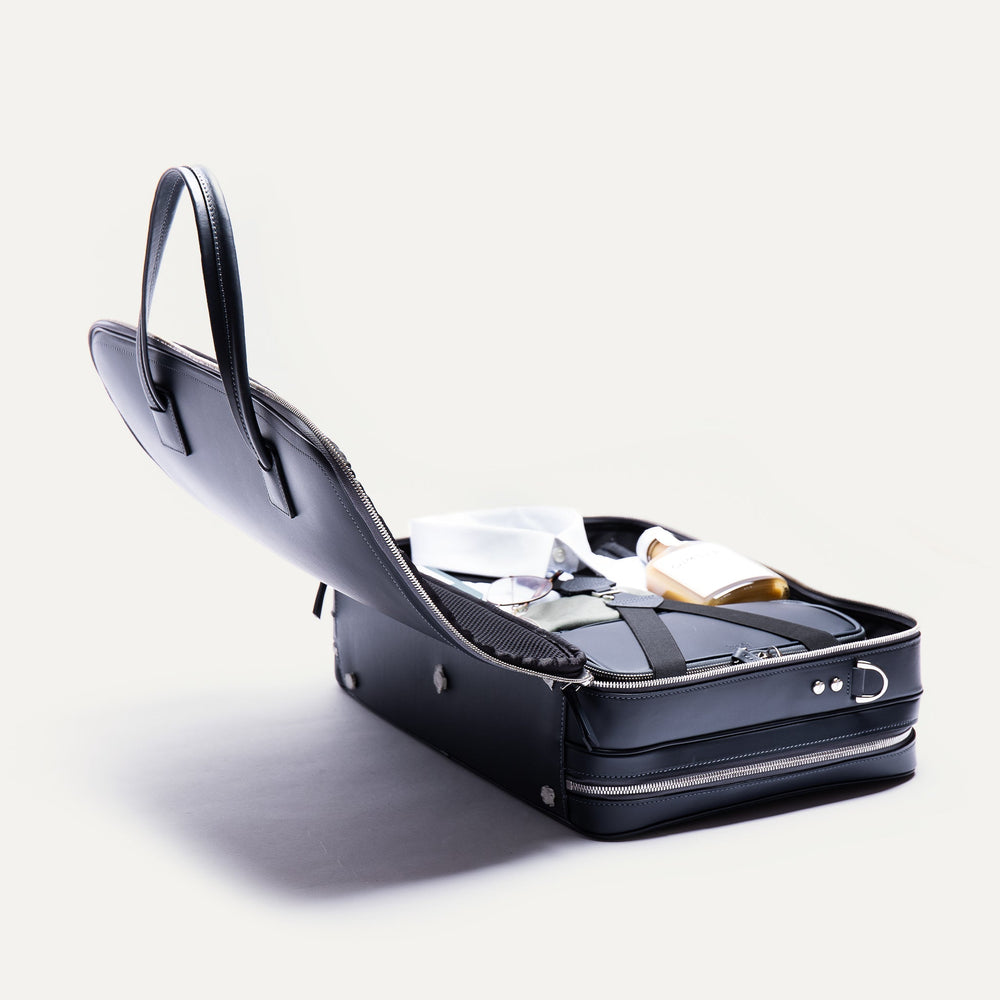 Lundi Paris - BELLECOURT - Marine | Sac ordinateur 36 heures lundi en cuir lisse - Lothaire