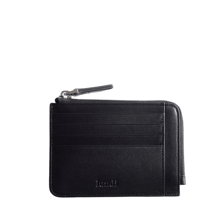 Lundi Paris - PORTEFEUILLE EN CUIR WALDO | Cuir noir - Lothaire