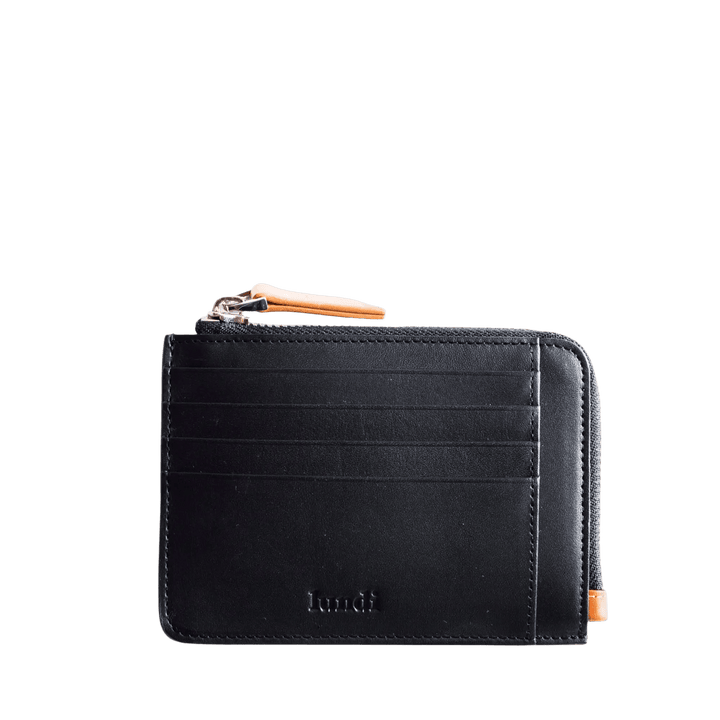 Lundi Paris - PORTEFEUILLE EN CUIR WALDO | Cuir Noir & Cognac - Lothaire