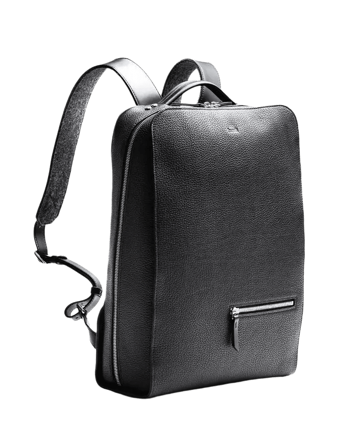 LUNDI PARIS - Sac à dos MARCUS en cuir grainé Noir - Lothaire