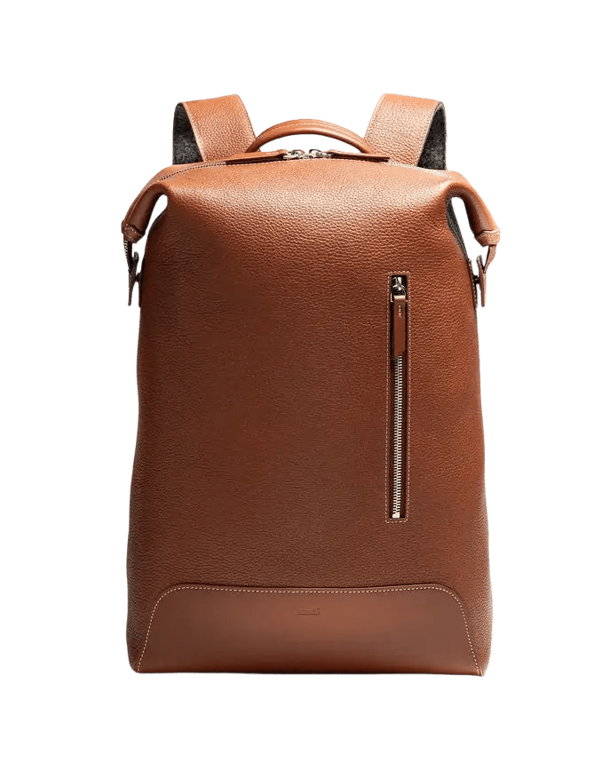 LUNDI PARIS - Sac à dos ROMEO en cuir Cognac - Lothaire