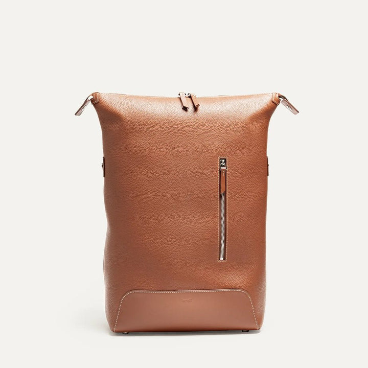 LUNDI PARIS - Sac à dos ROMEO en cuir Cognac - Lothaire
