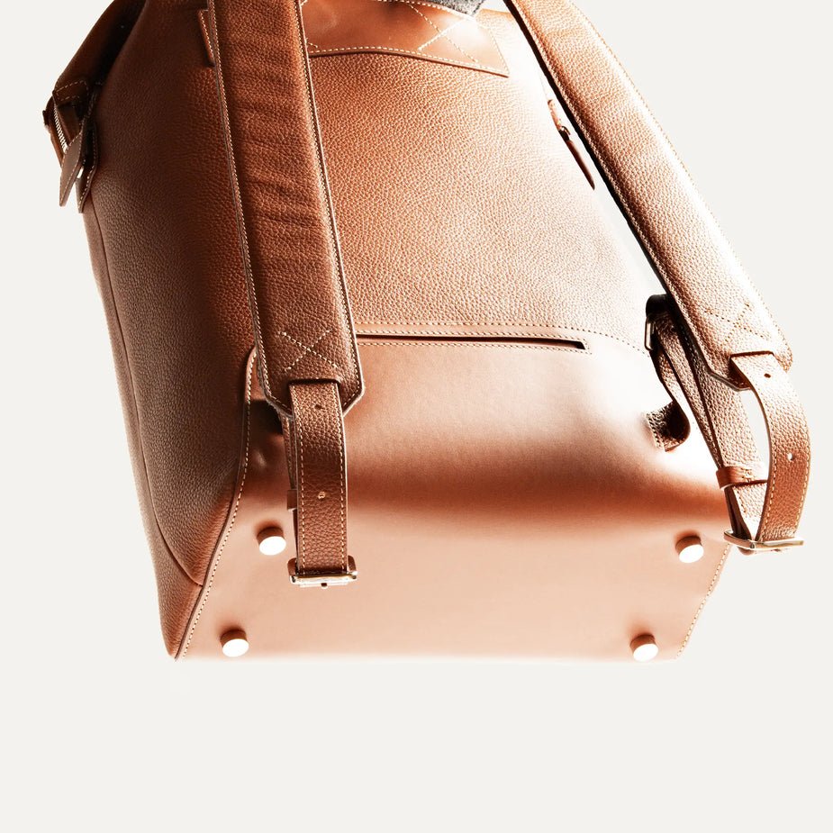 LUNDI PARIS - Sac à dos ROMEO en cuir Cognac - Lothaire