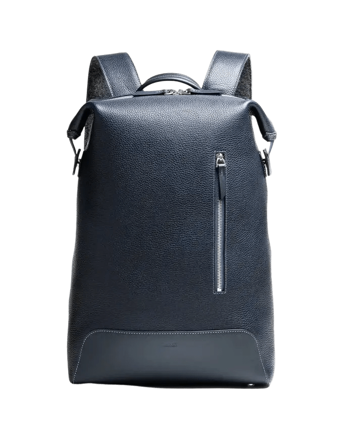 LUNDI PARIS - Sac à dos ROMEO en cuir Marine - Lothaire