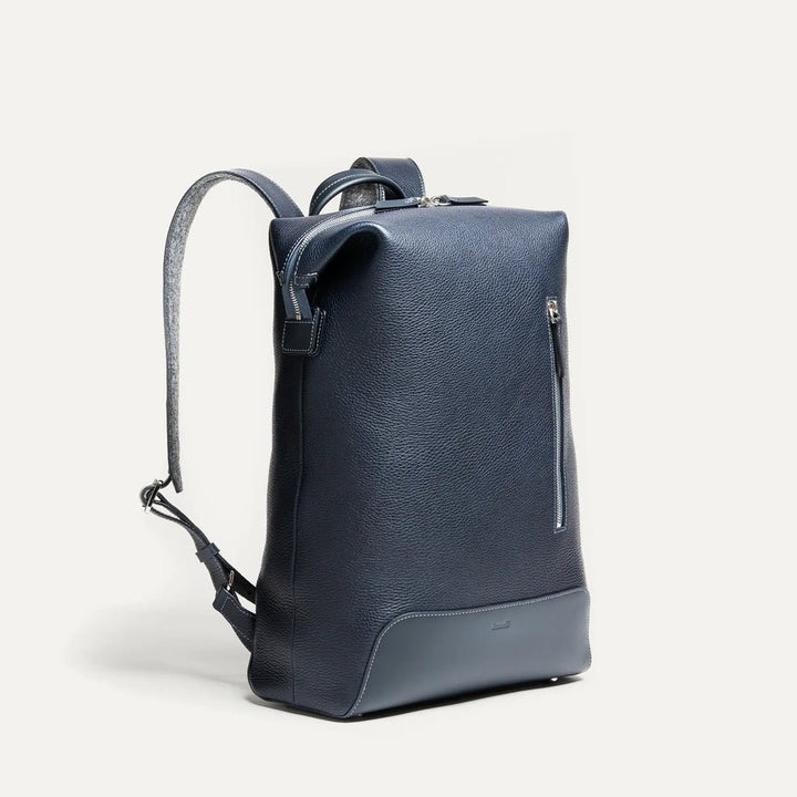 LUNDI PARIS - Sac à dos ROMEO en cuir Marine - Lothaire