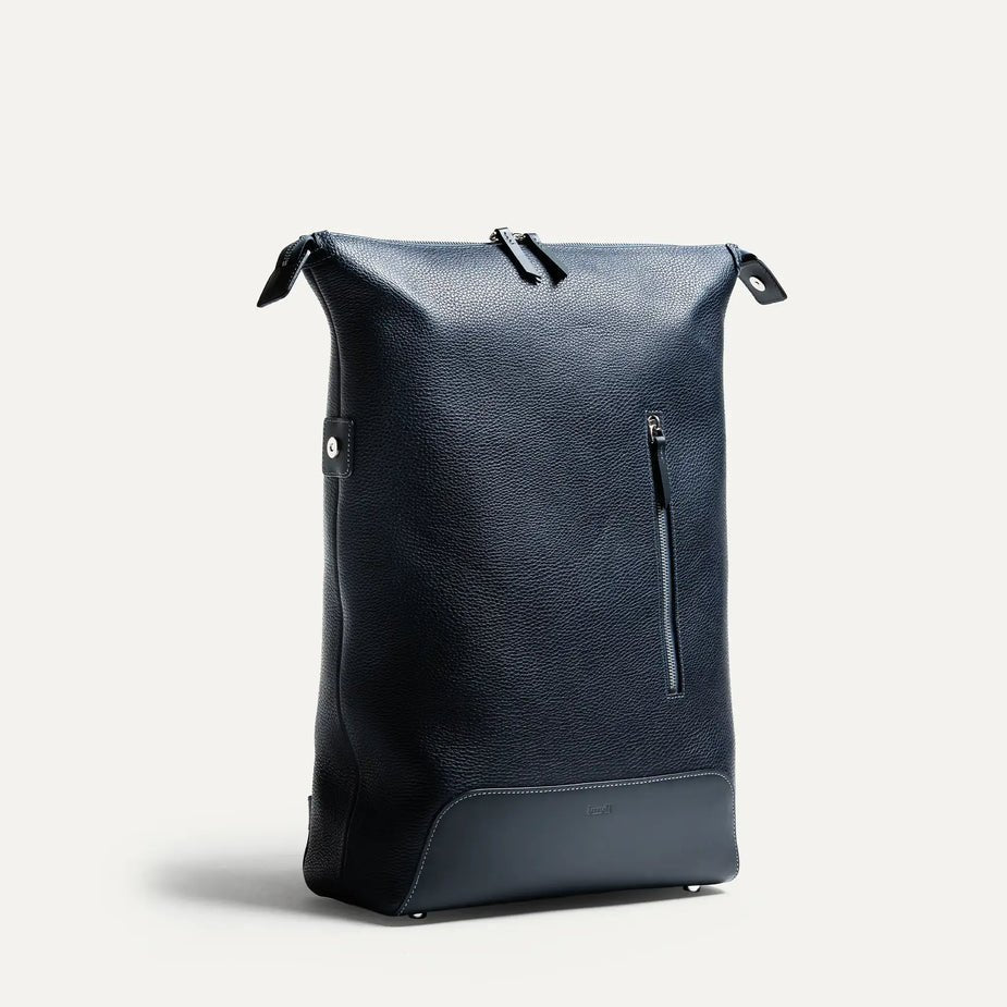 LUNDI PARIS - Sac à dos ROMEO en cuir Marine - Lothaire