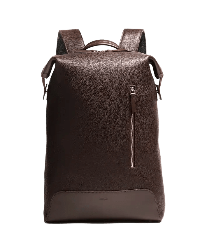 LUNDI PARIS - Sac à dos ROMEO en cuir Marron - Lothaire