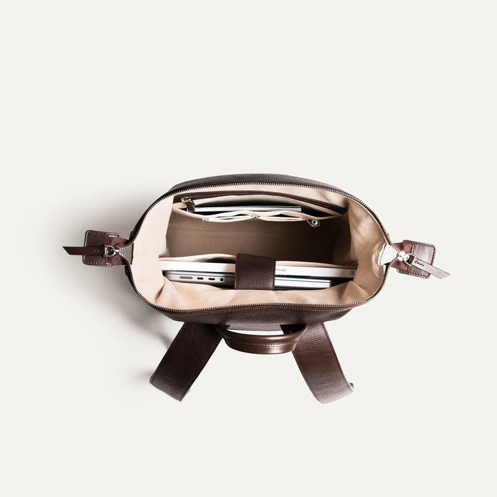 LUNDI PARIS - Sac à dos ROMEO en cuir Marron - Lothaire