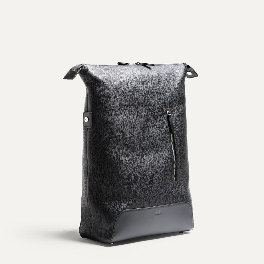 LUNDI PARIS - Sac à dos ROMEO en cuir Noir - Lothaire