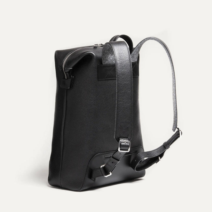 LUNDI PARIS - Sac à dos ROMEO en cuir Noir - Lothaire