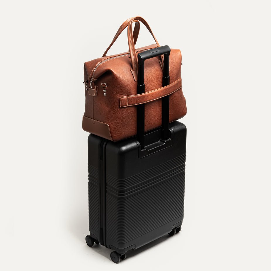 LUNDI PARIS - Sac de voyage WESLEY 48 heures Cuir grainé Cognac - Lothaire