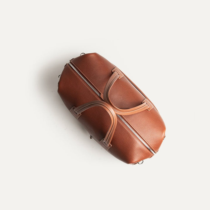 LUNDI PARIS - Sac de voyage WESLEY 48 heures Cuir grainé Cognac - Lothaire