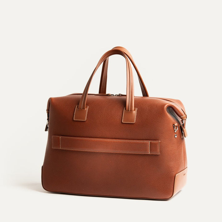 LUNDI PARIS - Sac de voyage WESLEY 48 heures Cuir grainé Cognac - Lothaire