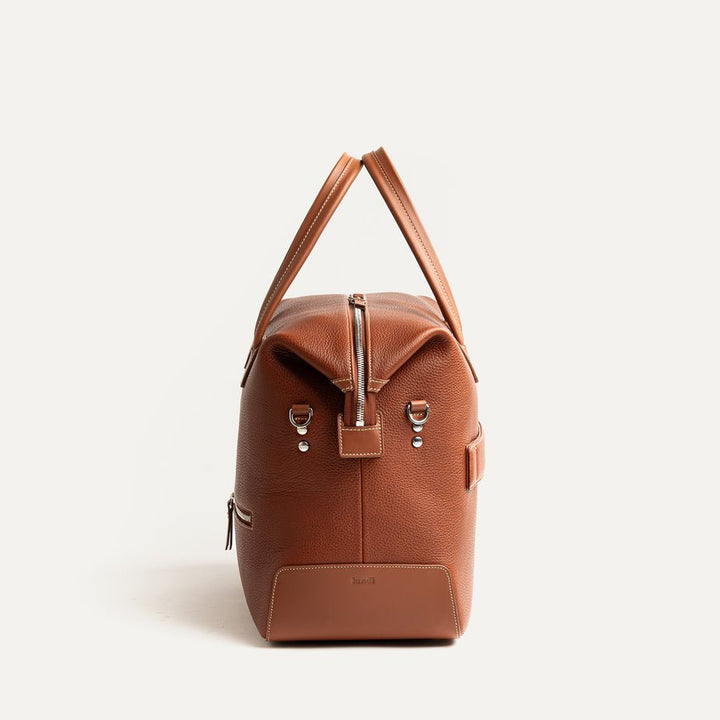 LUNDI PARIS - Sac de voyage WESLEY 48 heures Cuir grainé Cognac - Lothaire