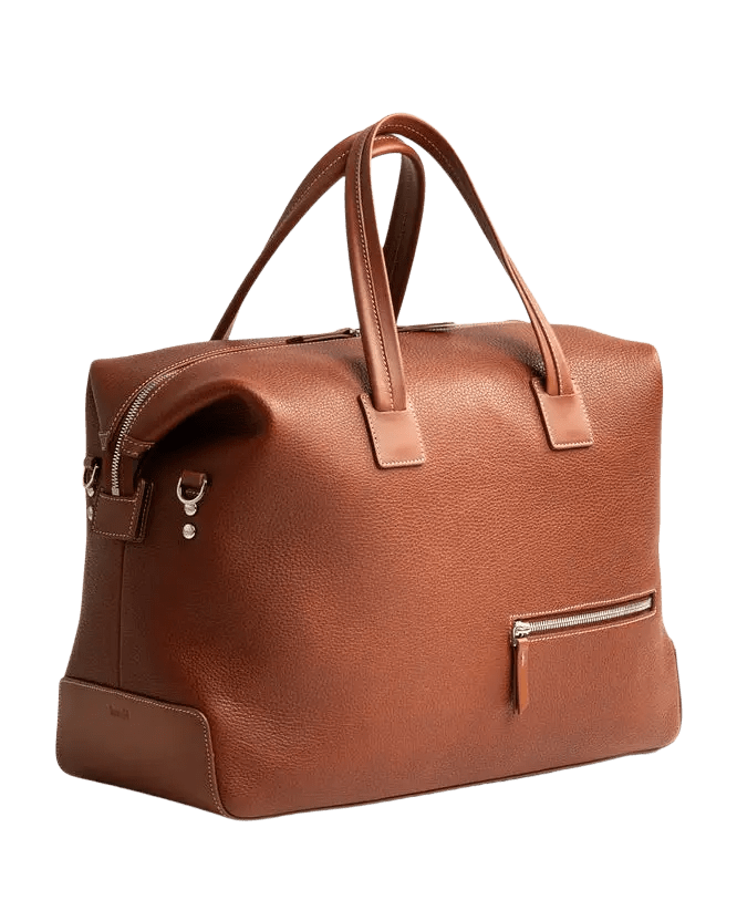 LUNDI PARIS - Sac de voyage WESLEY 48 heures Cuir grainé Cognac - Lothaire