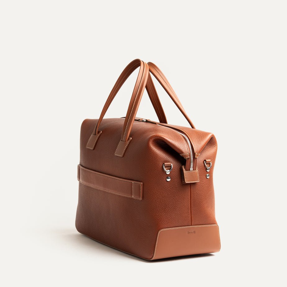 LUNDI PARIS - Sac de voyage WESLEY 48 heures Cuir grainé Cognac - Lothaire