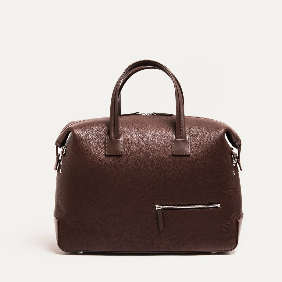 LUNDI PARIS - Sac de voyage WESLEY 48 heures Cuir grainé Marron - Lothaire