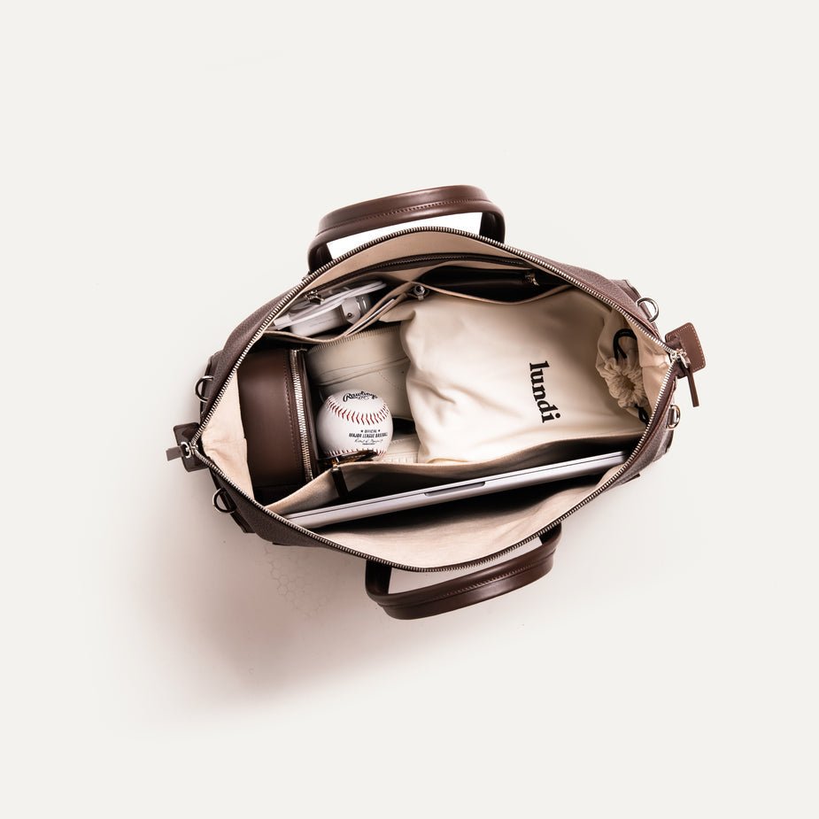 LUNDI PARIS - Sac de voyage WESLEY 48 heures Cuir grainé Marron - Lothaire