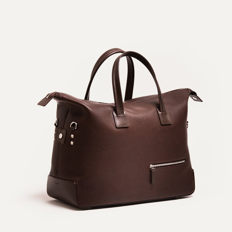LUNDI PARIS - Sac de voyage WESLEY 48 heures Cuir grainé Marron - Lothaire