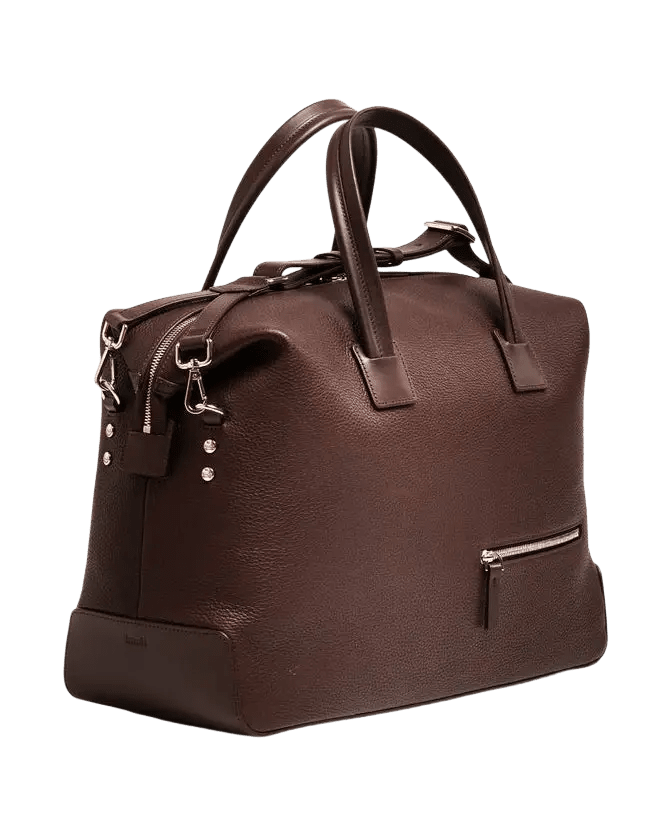 LUNDI PARIS - Sac de voyage WESLEY 48 heures Cuir grainé Marron - Lothaire