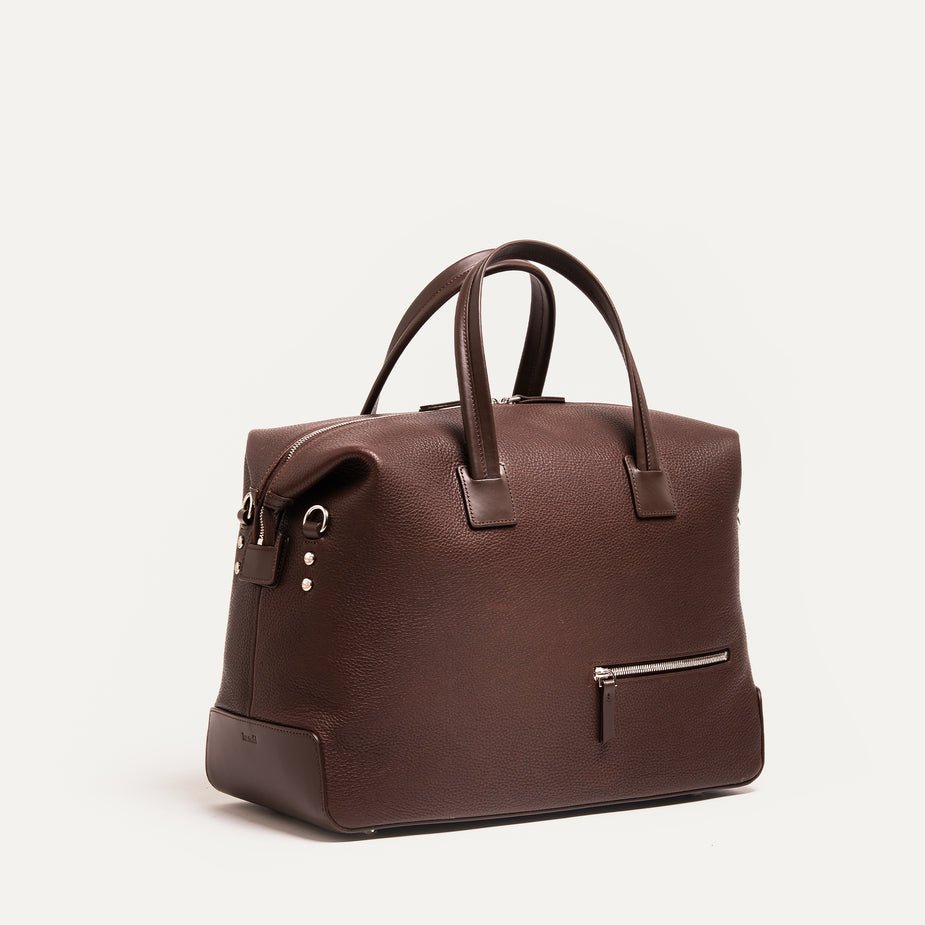 LUNDI PARIS - Sac de voyage WESLEY 48 heures Cuir grainé Marron - Lothaire