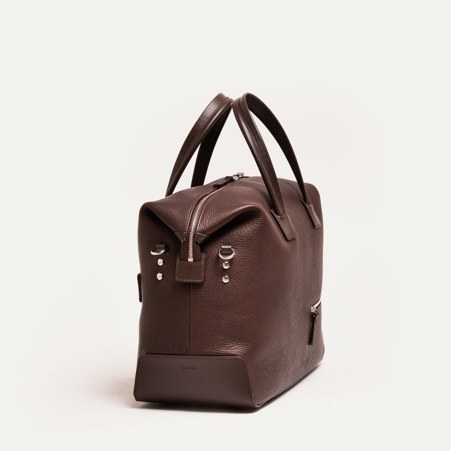 LUNDI PARIS - Sac de voyage WESLEY 48 heures Cuir grainé Marron - Lothaire