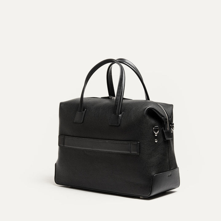LUNDI PARIS - Sac de voyage WESLEY 48 heures Cuir grainé Noir - Lothaire