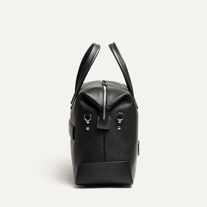 LUNDI PARIS - Sac de voyage WESLEY 48 heures Cuir grainé Noir - Lothaire