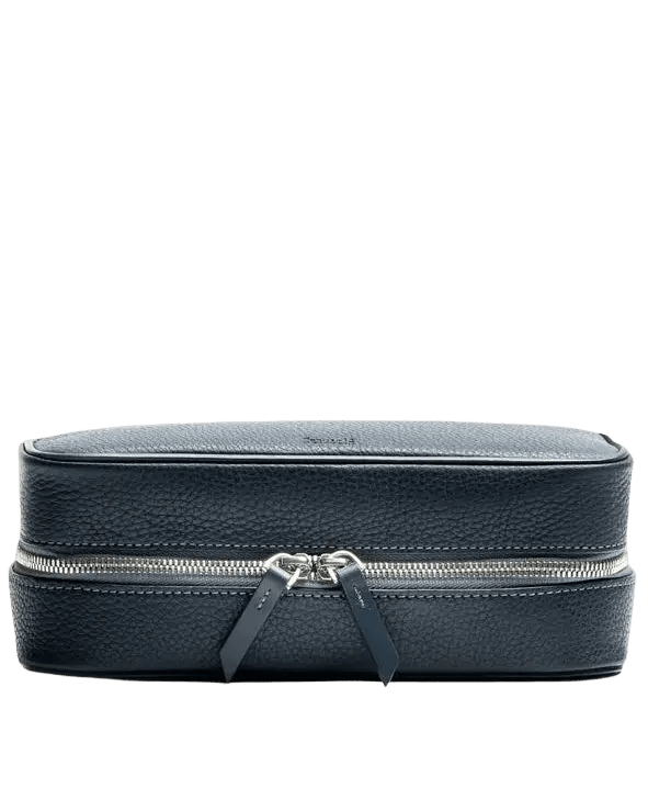 LUNDI PARIS - Trousse de toilette cuir CLARA Marine - Lothaire