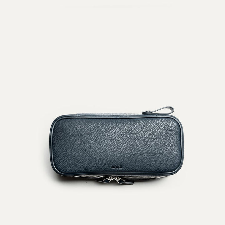 LUNDI PARIS - Trousse de toilette cuir CLARA Marine - Lothaire