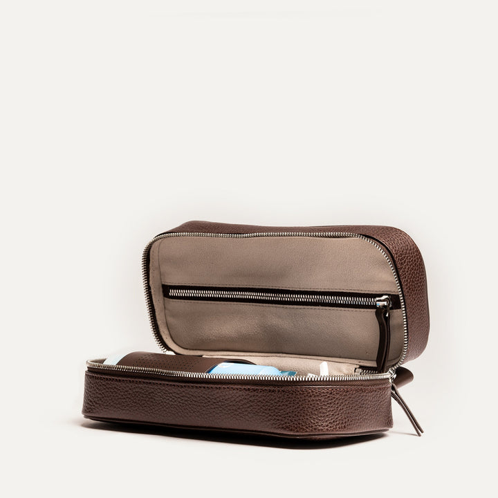 LUNDI PARIS - Trousse de toilette cuir CLARA Marron - Lothaire