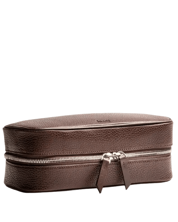 LUNDI PARIS - Trousse de toilette cuir CLARA Marron - Lothaire