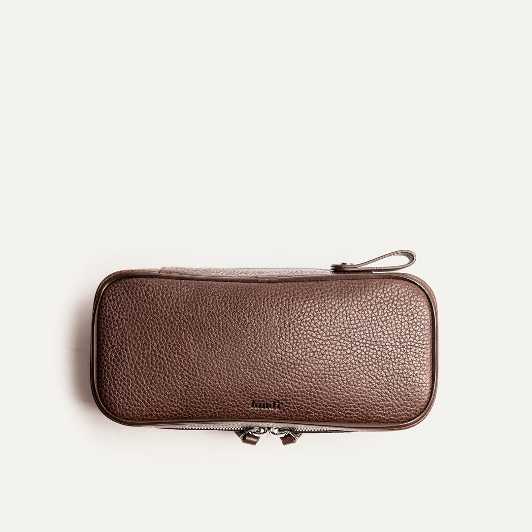 LUNDI PARIS - Trousse de toilette cuir CLARA Marron - Lothaire