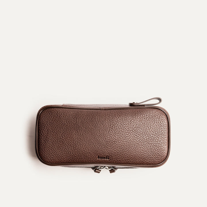LUNDI PARIS - Trousse de toilette cuir CLARA Marron - Lothaire