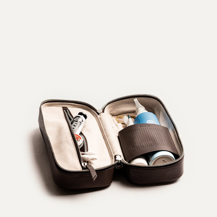 LUNDI PARIS - Trousse de toilette cuir CLARA Marron - Lothaire