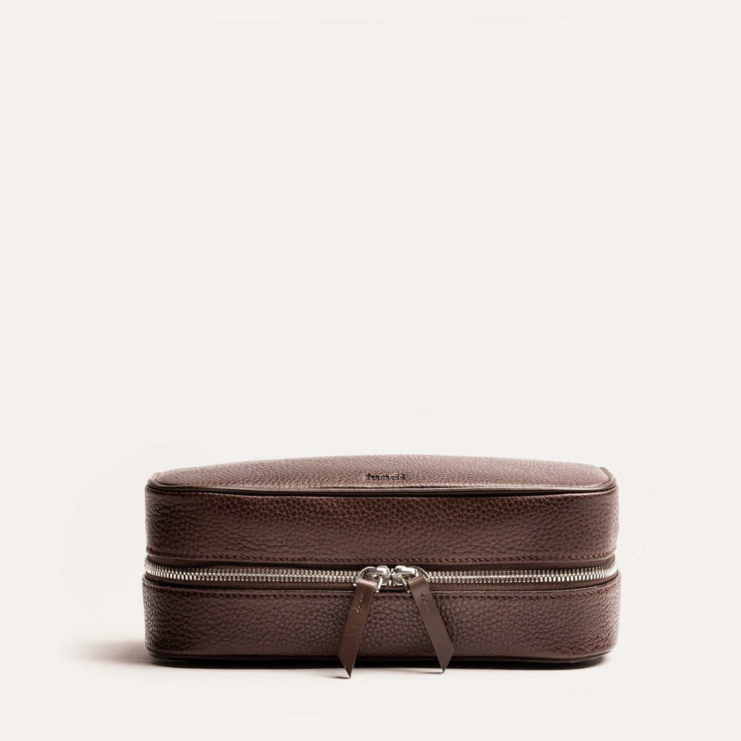 LUNDI PARIS - Trousse de toilette cuir CLARA Marron - Lothaire