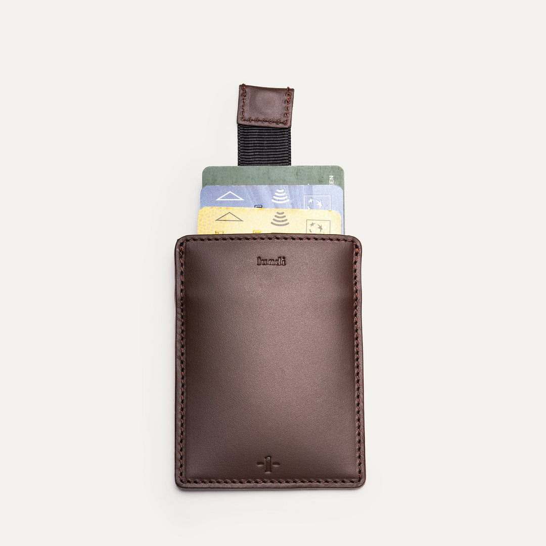 LUNDI - Porte - cartes compact en cuir LOUIS - MARRON - Lothaire