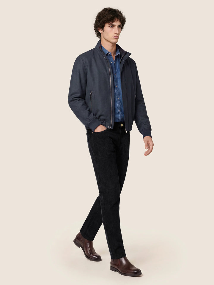 JACOB COHËN - Pantalon Bard Regular-Slim en velours côtelé Bleu marine