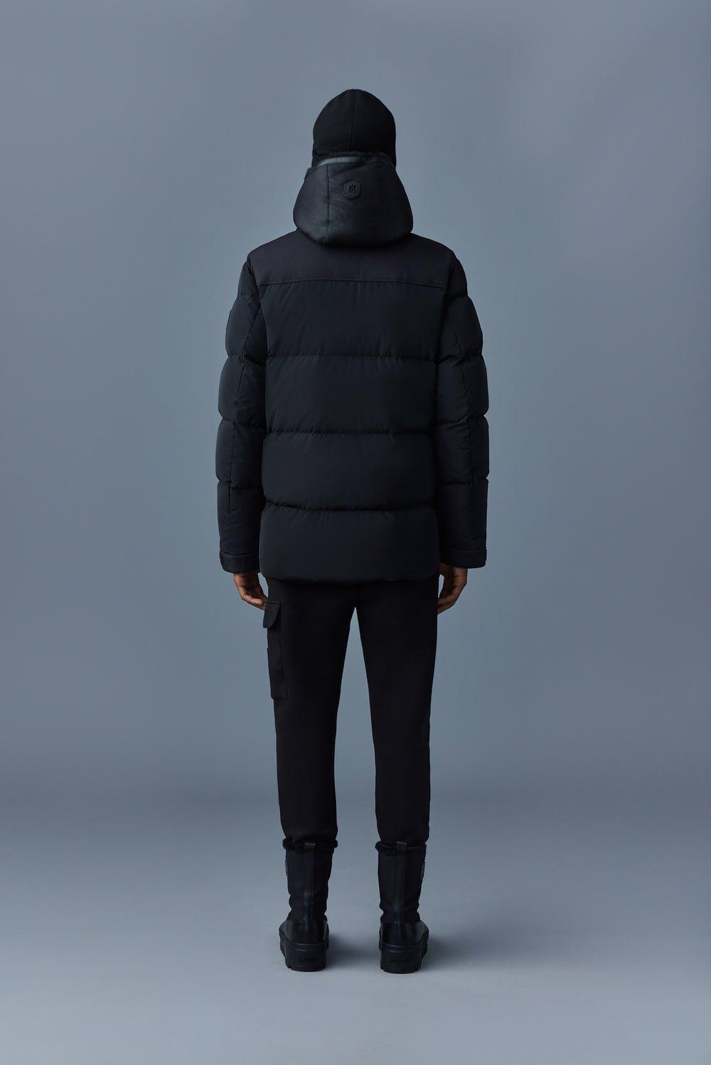 MACKAGE - Doudoune Riley avec plastron en shearling Noir - Lothaire
