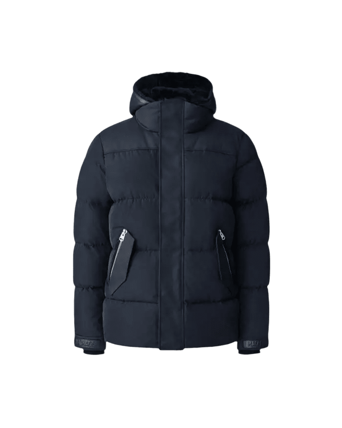 MACKAGE - Doudoune Riley avec plastron en shearling Noir - Lothaire