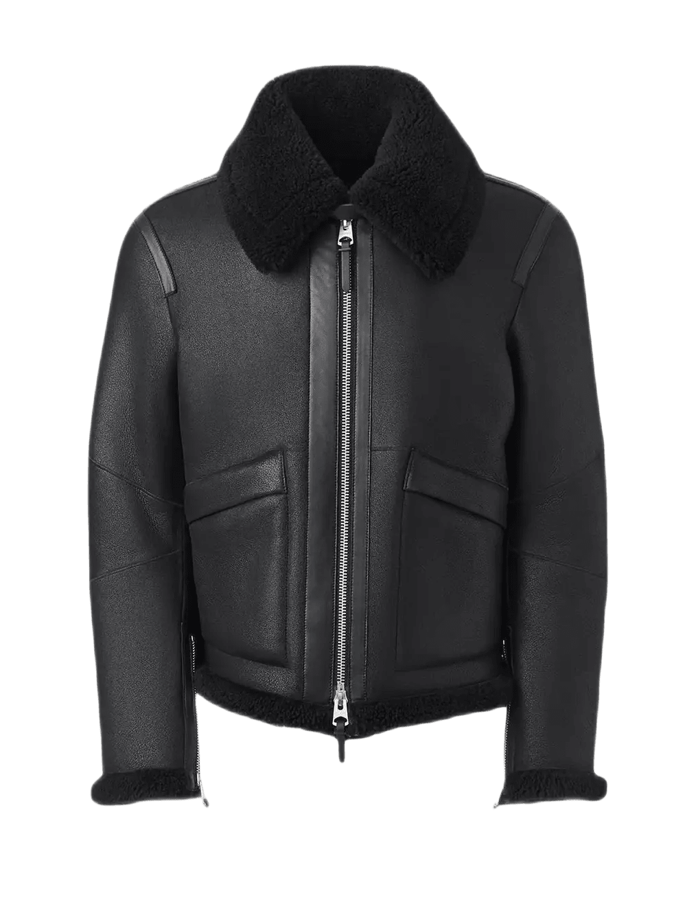 MACKAGE - Kristian Manteau en peau de mouton à col à pointes évasées - Lothaire