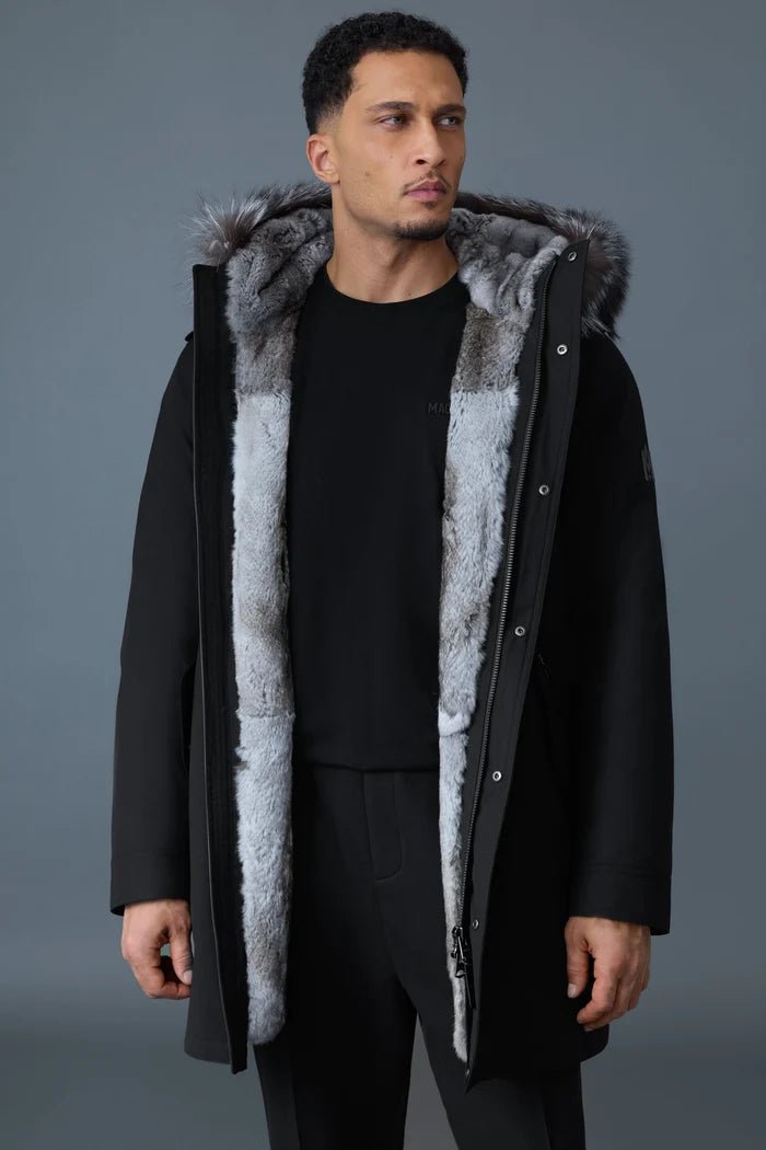 MACKAGE - Parka Moritz-X en Duvet et Fourrure Naturelle Noire - Lothaire