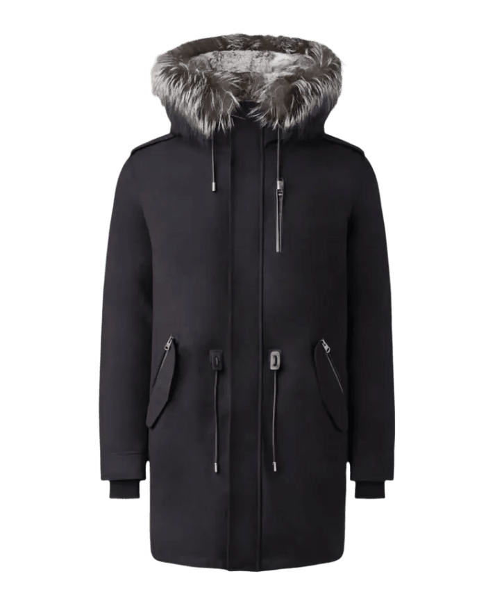 MACKAGE - Parka Moritz-X en Duvet et Fourrure Naturelle Noire - Lothaire